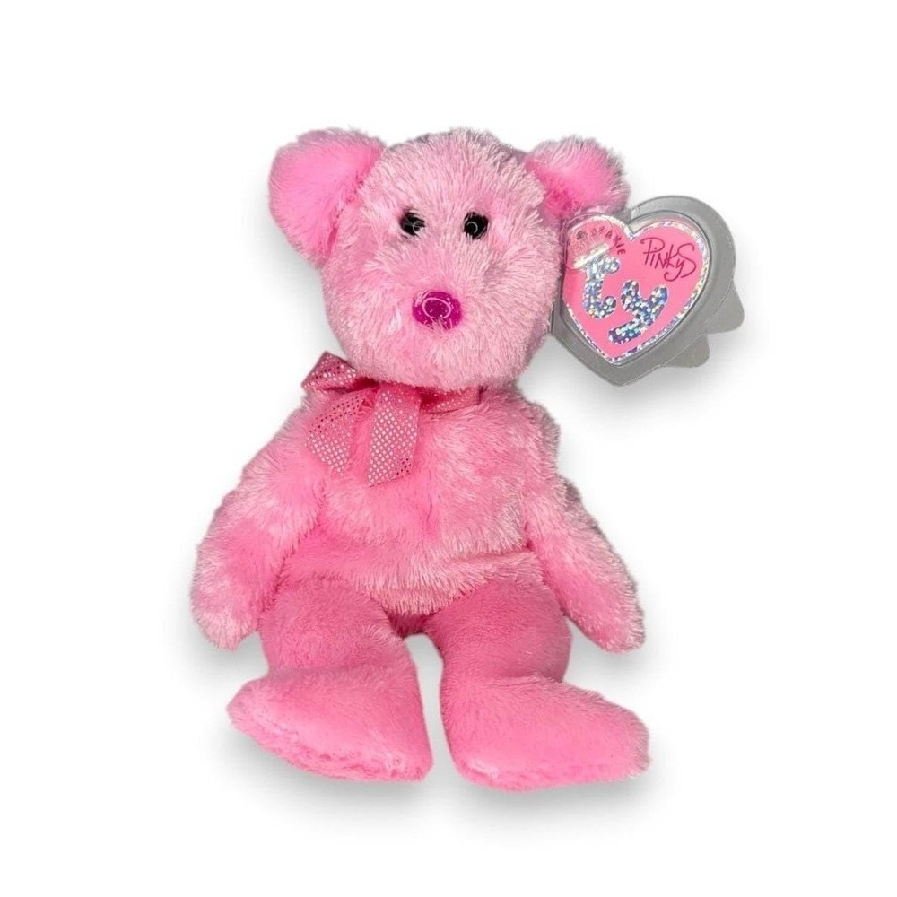 Dazzler the Bear Ty Pinkys Beanie |โ Rosy Ribbon Sweetheart | Mint Heart Tag